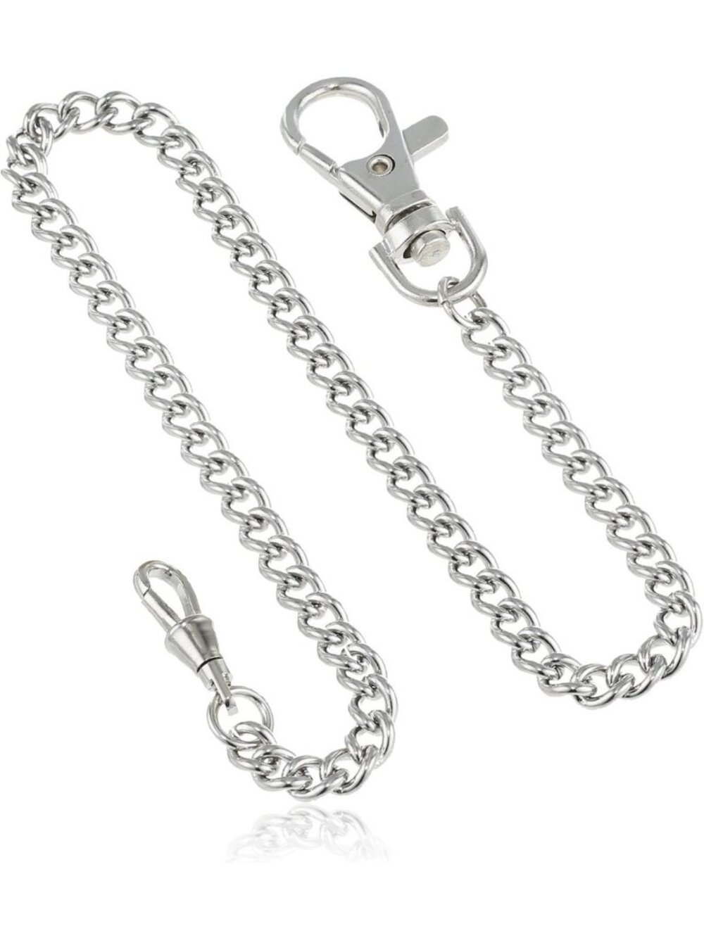 Stainless Steel Pocket Watch Chain - Classic Vintage Style, Durable & Elegant